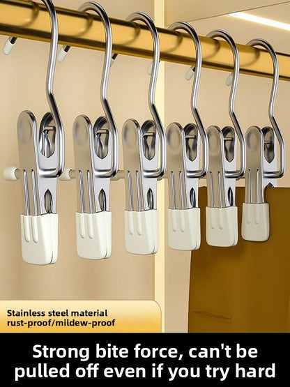 Multifunctional Pants Hanger Clip with Hook