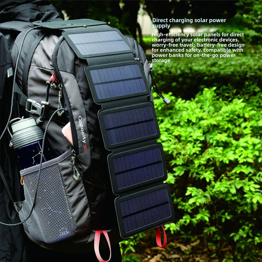 Portable Solar Power Bank Foldable Charger