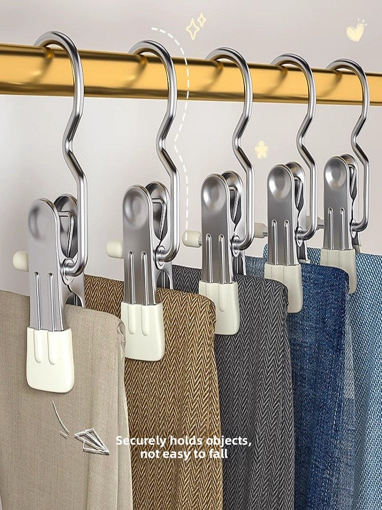 Multifunctional Pants Hanger Clip with Hook