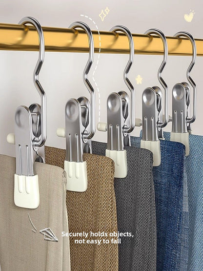 Multifunctional Pants Hanger Clip with Hook