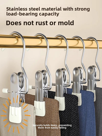 Multifunctional Pants Hanger Clip with Hook