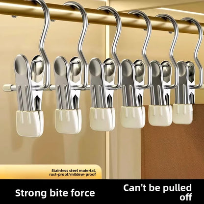 Multifunctional Pants Hanger Clip with Hook